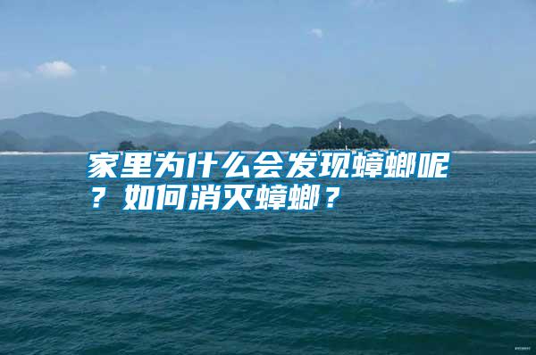 家里為什么會發(fā)現(xiàn)蟑螂呢？如何消滅蟑螂？