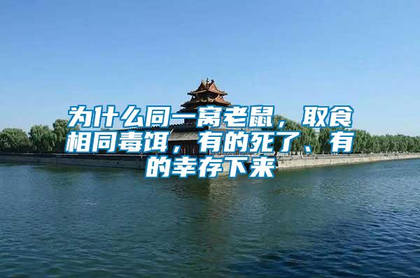 為什么同一窩老鼠，取食相同毒餌，有的死了、有的幸存下來