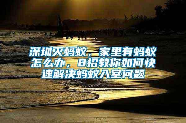 深圳滅螞蟻，家里有螞蟻怎么辦，8招教你如何快速解決螞蟻入室問題