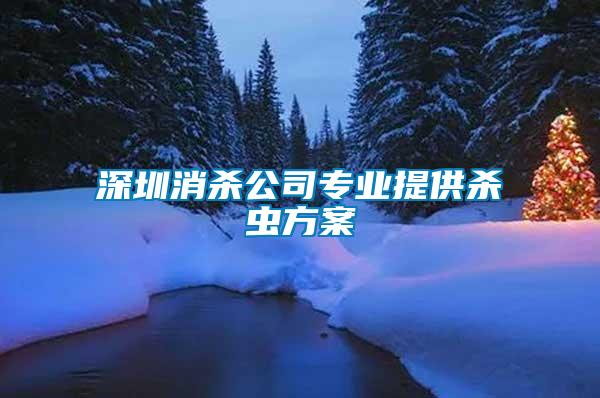深圳消殺公司專業(yè)提供殺蟲方案