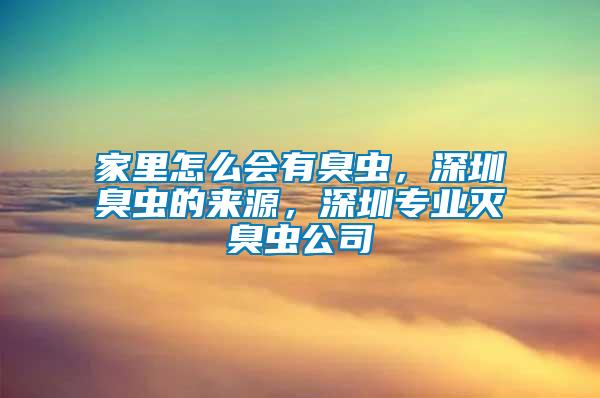 家里怎么會(huì)有臭蟲，深圳臭蟲的來源，深圳專業(yè)滅臭蟲公司