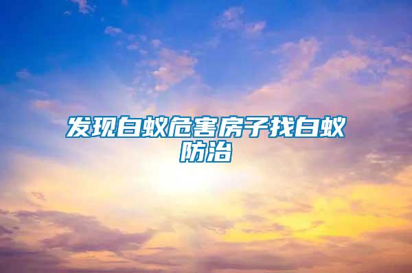 發現白蟻危害房子找白蟻防治