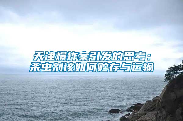 天津爆炸案引發(fā)的思考：殺蟲(chóng)劑該如何貯存與運(yùn)輸