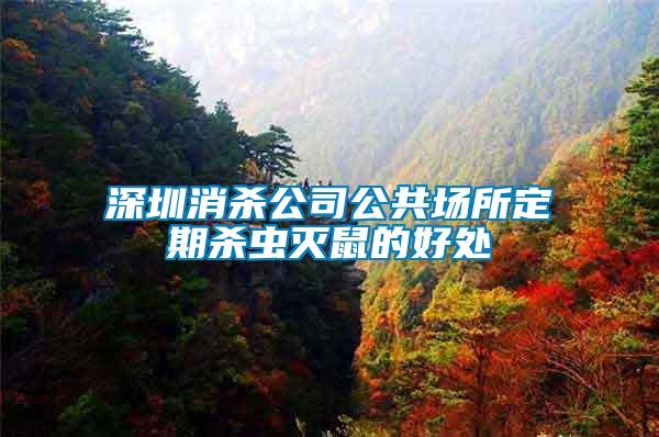 深圳消殺公司公共場(chǎng)所定期殺蟲滅鼠的好處
