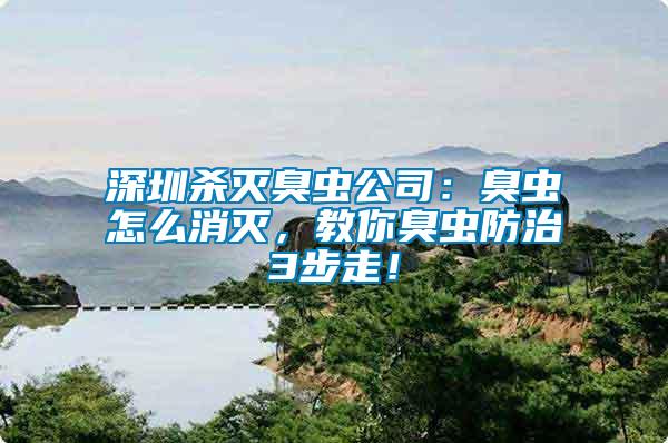 深圳殺滅臭蟲公司：臭蟲怎么消滅，教你臭蟲防治3步走！