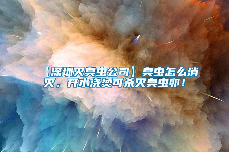 【深圳滅臭蟲公司】臭蟲怎么消滅，開水澆燙可殺滅臭蟲卵！