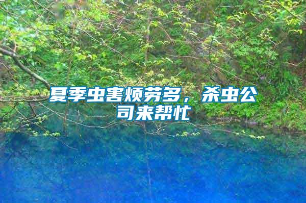 夏季蟲害煩勞多，殺蟲公司來幫忙