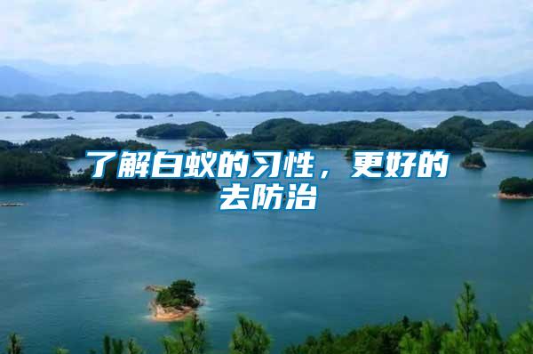 了解白蟻的習(xí)性，更好的去防治