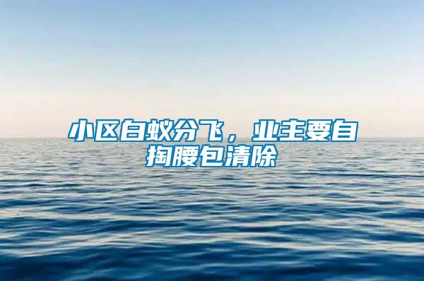 小區白蟻分飛，業主要自掏腰包清除