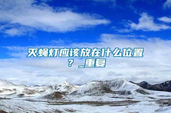 滅蠅燈應該放在什么位置？_重復
