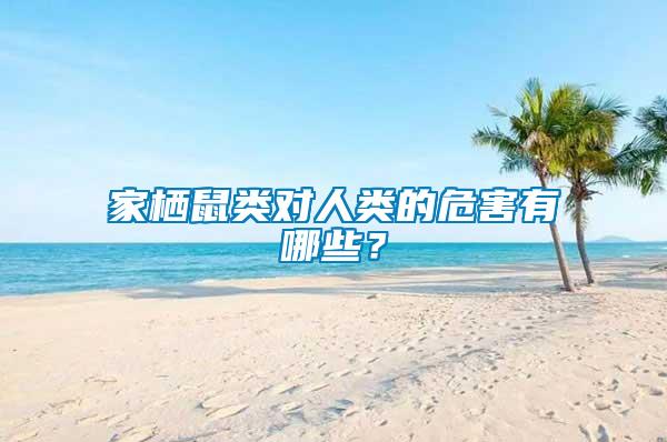 家棲鼠類(lèi)對(duì)人類(lèi)的危害有哪些？