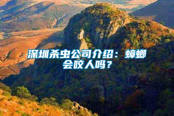 深圳殺蟲公司介紹：蟑螂會咬人嗎？