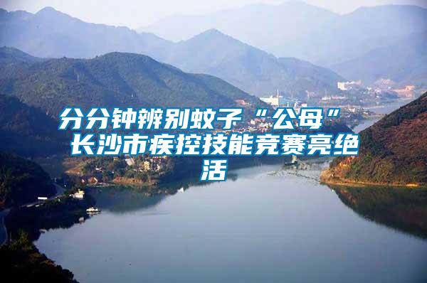 分分鐘辨別蚊子“公母” 長沙市疾控技能競(jìng)賽亮絕活