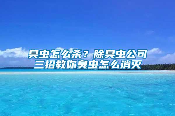 臭蟲(chóng)怎么殺？除臭蟲(chóng)公司三招教你臭蟲(chóng)怎么消滅