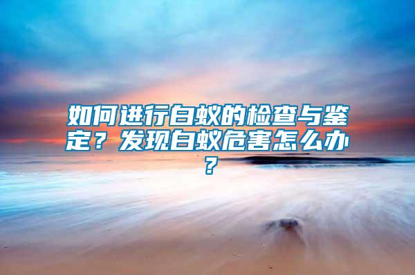 如何進(jìn)行白蟻的檢查與鑒定？發(fā)現(xiàn)白蟻危害怎么辦？