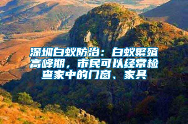 深圳白蟻防治：白蟻繁殖高峰期，市民可以經常檢查家中的門窗、家具