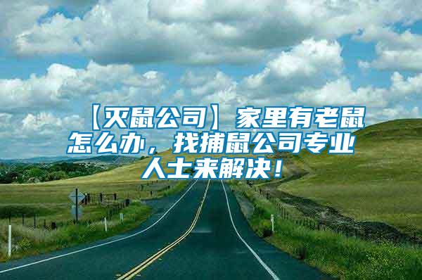 【滅鼠公司】家里有老鼠怎么辦，找捕鼠公司專業(yè)人士來解決！