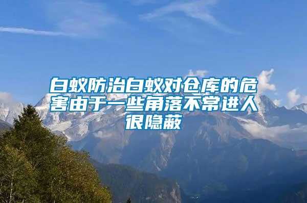 白蟻防治白蟻對倉庫的危害由于一些角落不常進(jìn)人很隱蔽