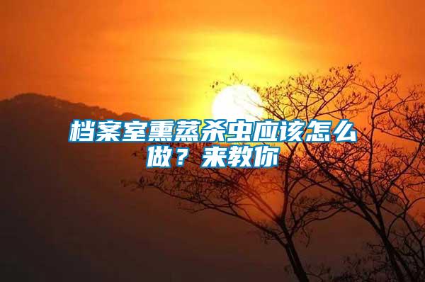 檔案室熏蒸殺蟲應該怎么做？來教你