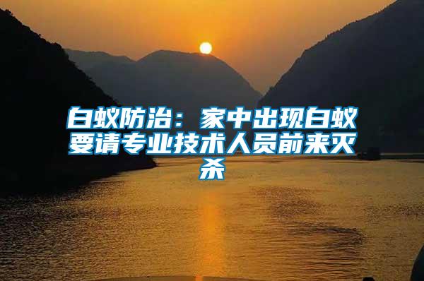 白蟻防治：家中出現白蟻要請專業技術人員前來滅殺