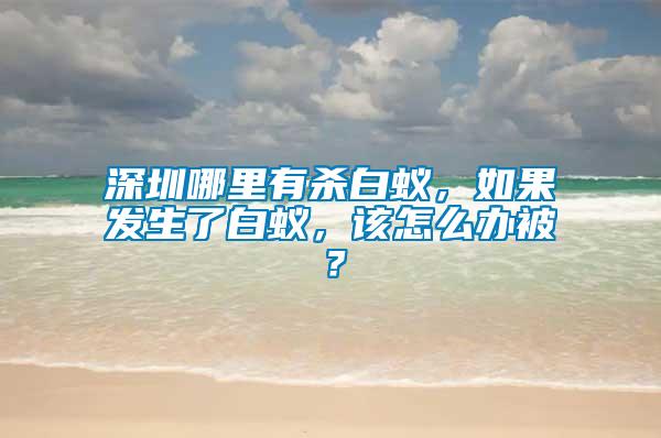 深圳哪里有殺白蟻，如果發生了白蟻，該怎么辦被？
