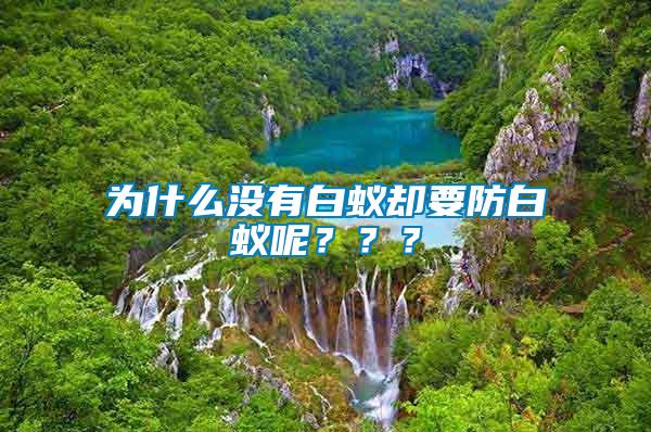 為什么沒有白蟻卻要防白蟻呢？？？
