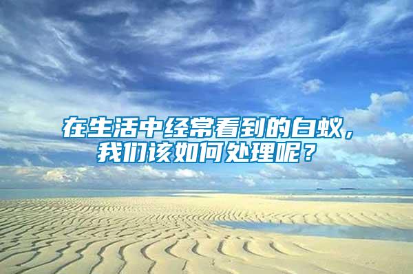 在生活中經(jīng)常看到的白蟻，我們?cè)撊绾翁幚砟兀?/></p>
             <p style=