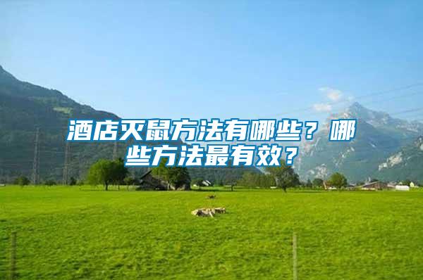 酒店滅鼠方法有哪些？哪些方法最有效？