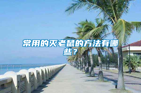 常用的滅老鼠的方法有哪些？