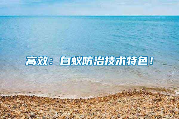 高效：白蟻防治技術特色！