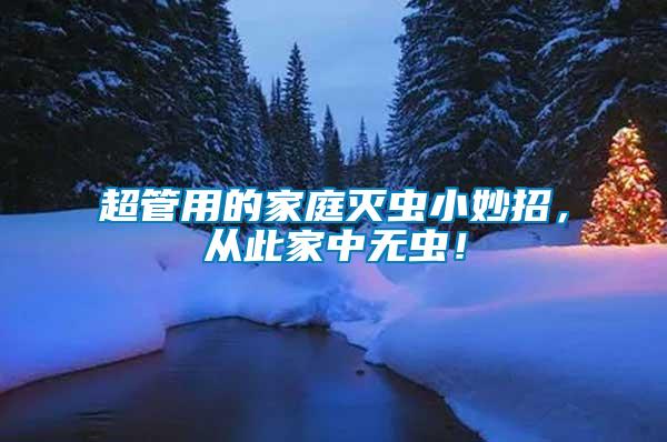 超管用的家庭滅蟲(chóng)小妙招，從此家中無(wú)蟲(chóng)！