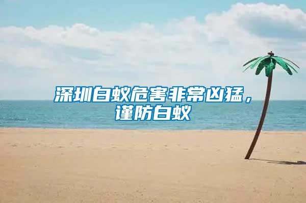 深圳白蟻危害非常兇猛，謹防白蟻
